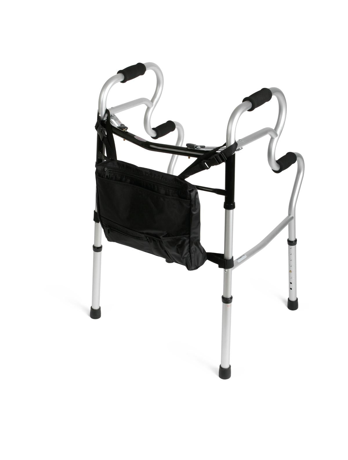 MDS86410UR - 3-in-1 Stand Assist Walker 2-Button Folding and Bag, Silver