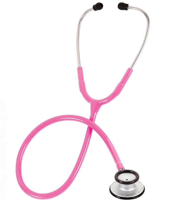 121-HPS Prestige Clinical Lite Stethoscope, Hot Pink Sparkles