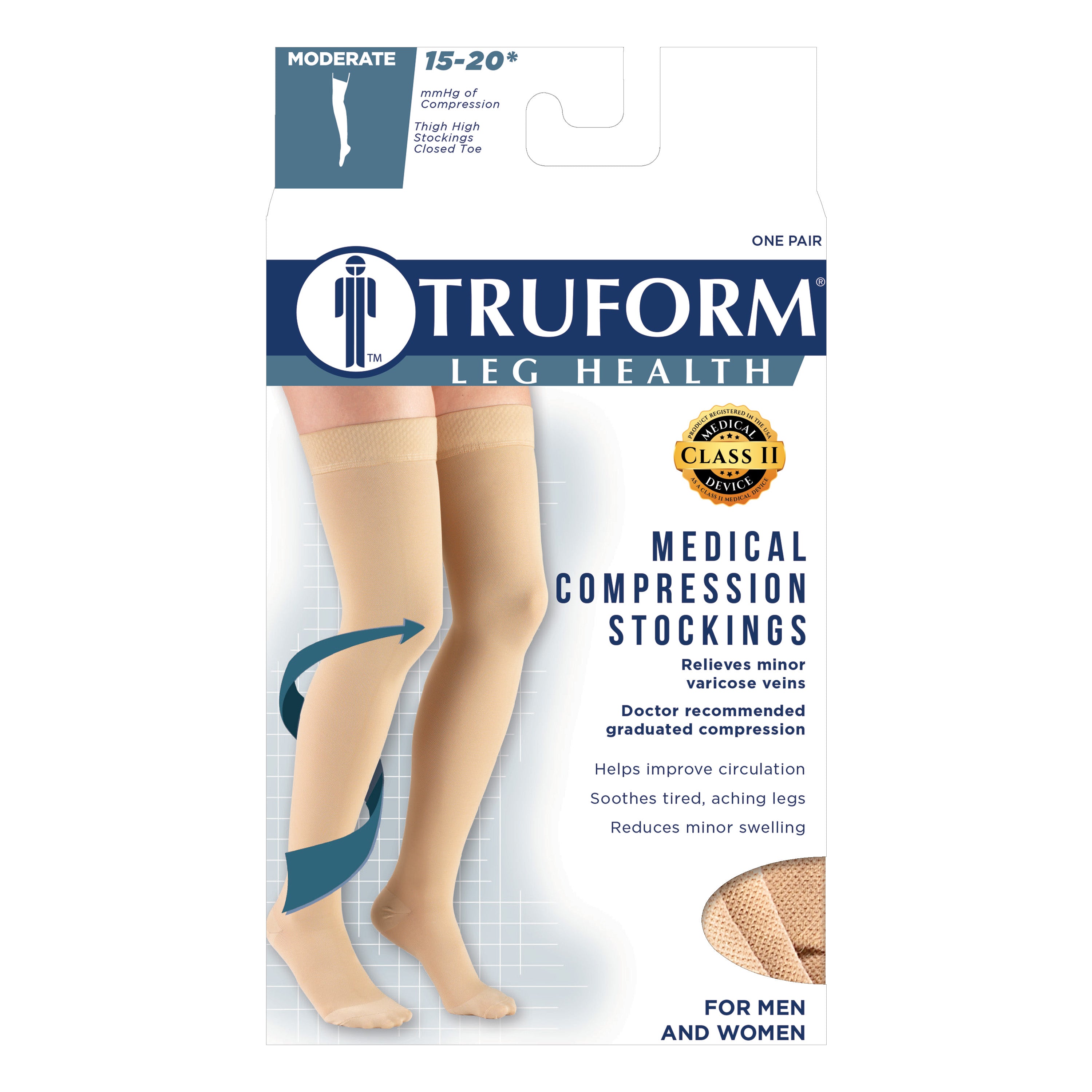 TRU-8878BG-2L Truform 8878 thigh high beige