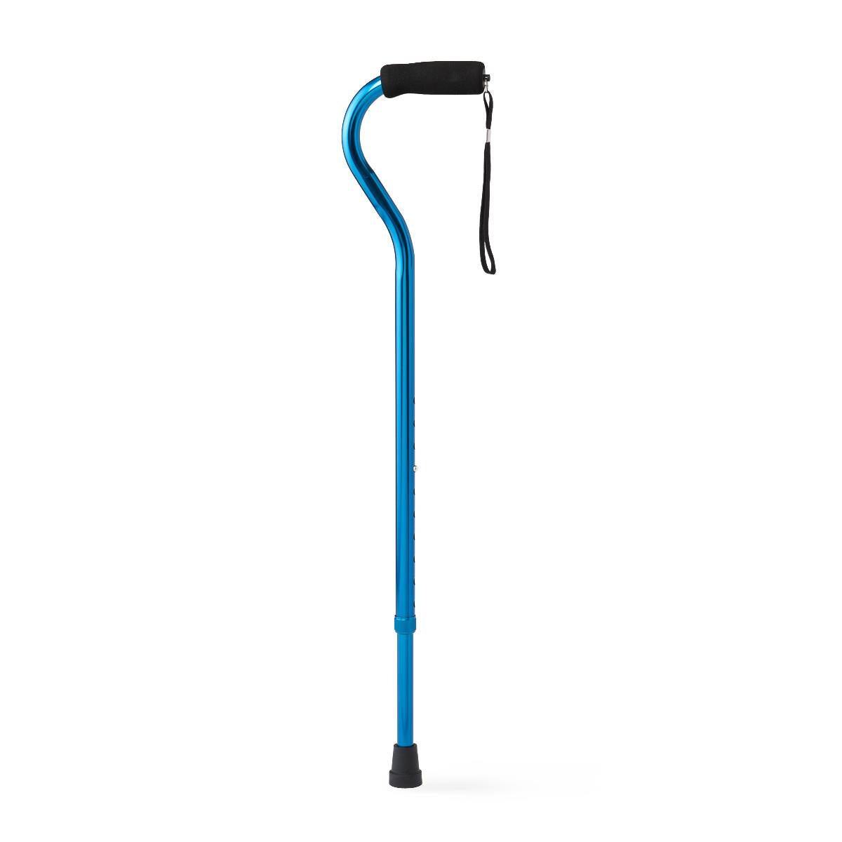 MDS86420BL - Aluminum Fashion Cane with Offset Handle, Blue