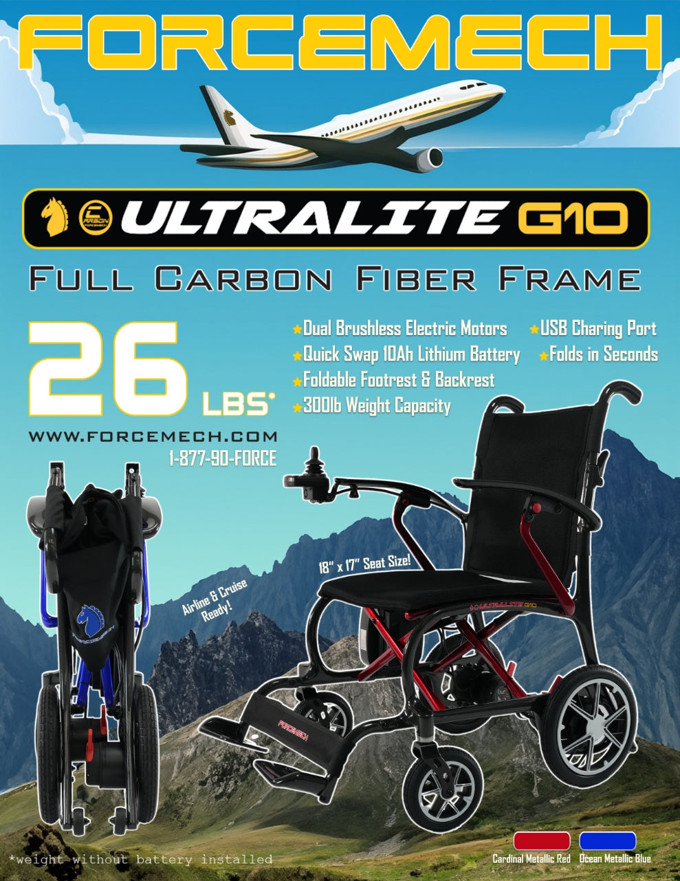 ForceMech Ultralite G10 power wheelchair